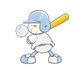 Super baseball hero -'Mr. Round Head'- sticker #4299011