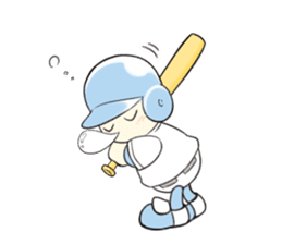 Super baseball hero -'Mr. Round Head'- sticker #4299012