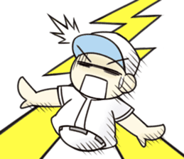 Super baseball hero -'Mr. Round Head'- sticker #4299015