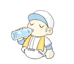 Super baseball hero -'Mr. Round Head'- sticker #4299016