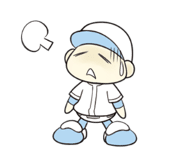 Super baseball hero -'Mr. Round Head'- sticker #4299019