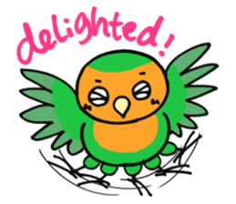 Picotan the lovebird - in English sticker #4299188
