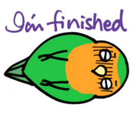 Picotan the lovebird - in English sticker #4299193