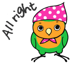 Picotan the lovebird - in English sticker #4299198
