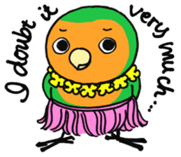 Picotan the lovebird - in English sticker #4299199