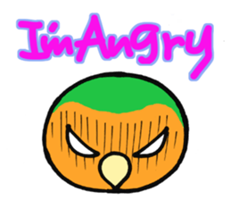 Picotan the lovebird - in English sticker #4299210