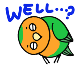 Picotan the lovebird - in English sticker #4299214