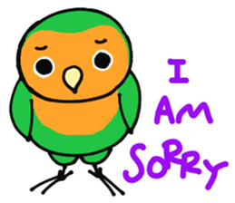 Picotan the lovebird - in English sticker #4299221