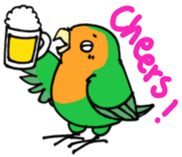 Picotan the lovebird - in English sticker #4299223
