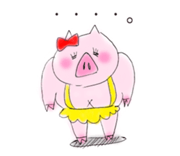 The pig's name is Butako. sticker #4299555