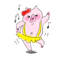 The pig's name is Butako. sticker #4299564