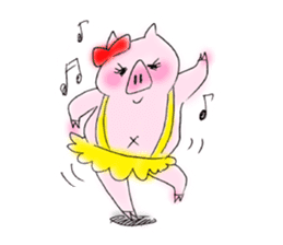 The pig's name is Butako. sticker #4299564