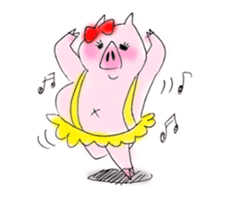 The pig's name is Butako. sticker #4299565