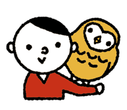 Nakanishi-kun and owl sticker #4300384