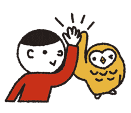 Nakanishi-kun and owl sticker #4300387