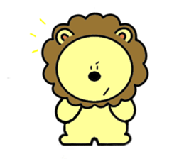 lion is cute sticker #4300584