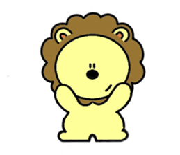 lion is cute sticker #4300585