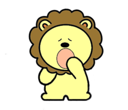 lion is cute sticker #4300586
