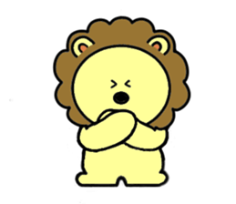 lion is cute sticker #4300587
