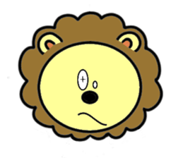 lion is cute sticker #4300588
