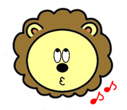 lion is cute sticker #4300589