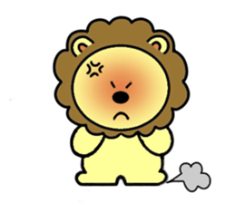 lion is cute sticker #4300590