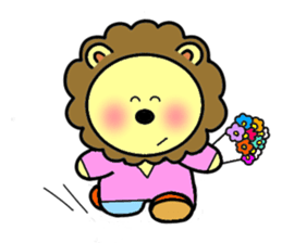 lion is cute sticker #4300591