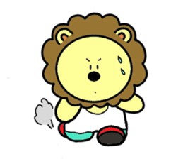 lion is cute sticker #4300592