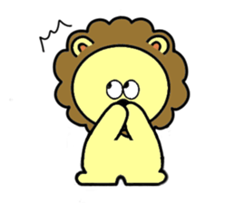 lion is cute sticker #4300593