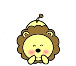 lion is cute sticker #4300595
