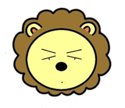 lion is cute sticker #4300596
