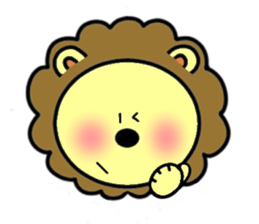 lion is cute sticker #4300598