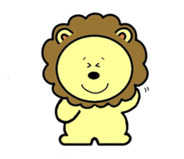 lion is cute sticker #4300601