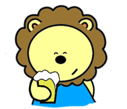 lion is cute sticker #4300603
