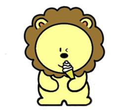 lion is cute sticker #4300604
