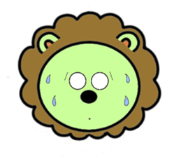 lion is cute sticker #4300605
