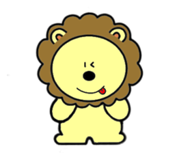 lion is cute sticker #4300606