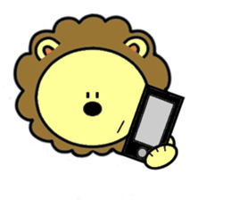 lion is cute sticker #4300607