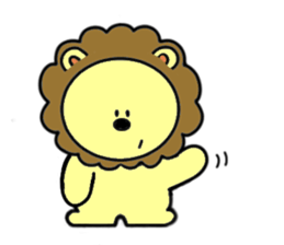 lion is cute sticker #4300609