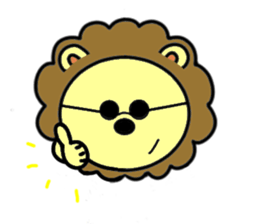 lion is cute sticker #4300610