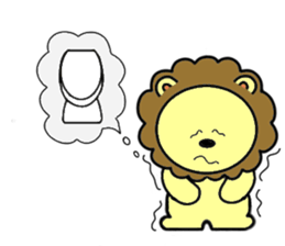 lion is cute sticker #4300611