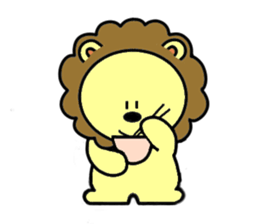 lion is cute sticker #4300612