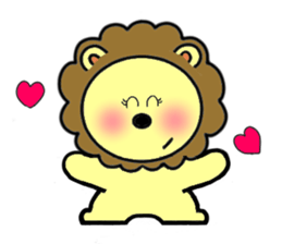 lion is cute sticker #4300613