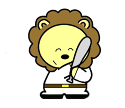 lion is cute sticker #4300617
