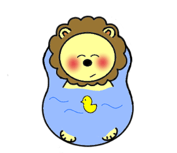 lion is cute sticker #4300618