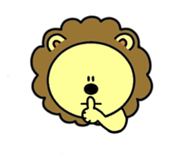 lion is cute sticker #4300620