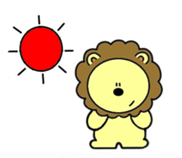 lion is cute sticker #4300621