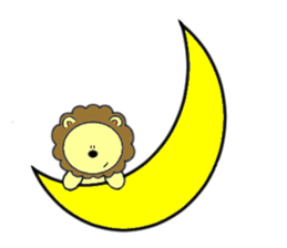 lion is cute sticker #4300622