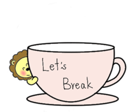 lion is cute sticker #4300623