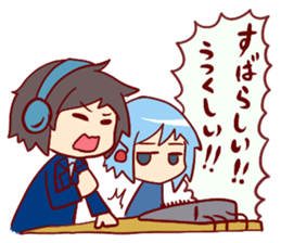 commentator "Hal And Riko" sticker #4300643